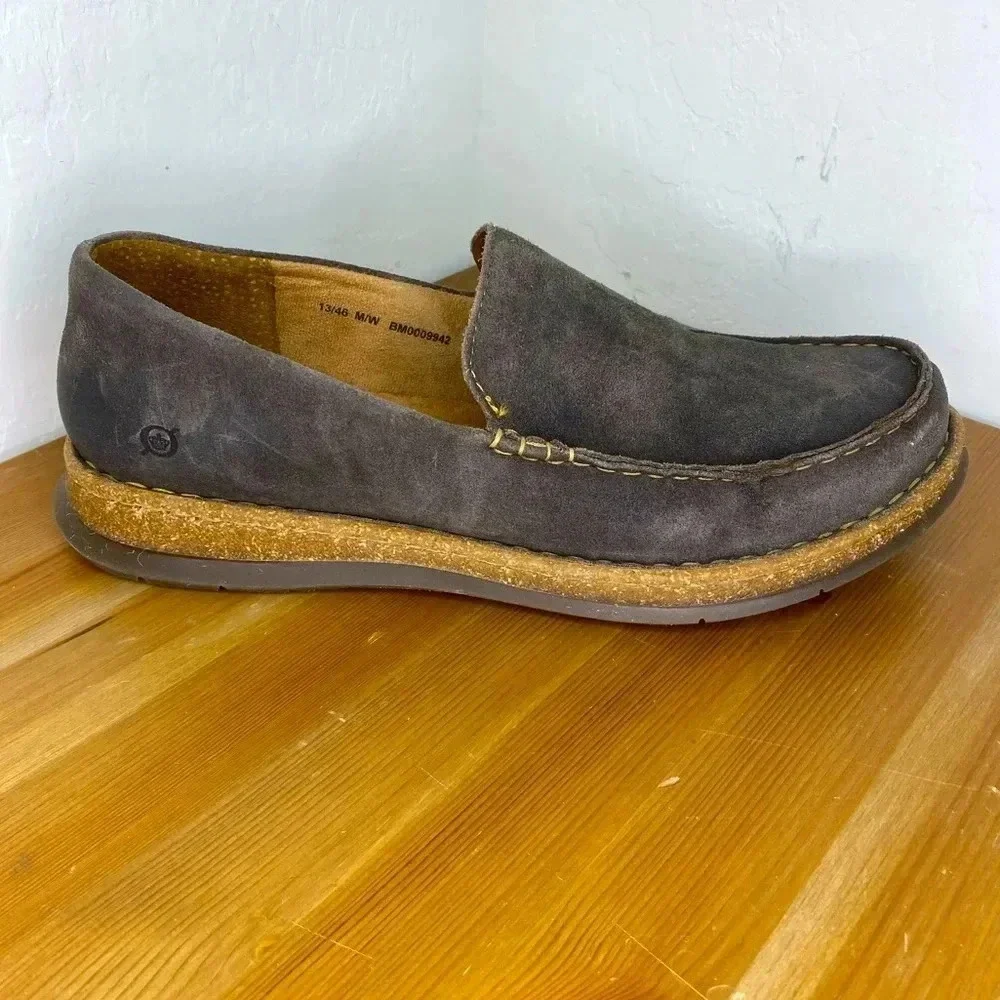 NEW BORN BAYLOR Brown Suede Slip On Loafer Men’s Size 13